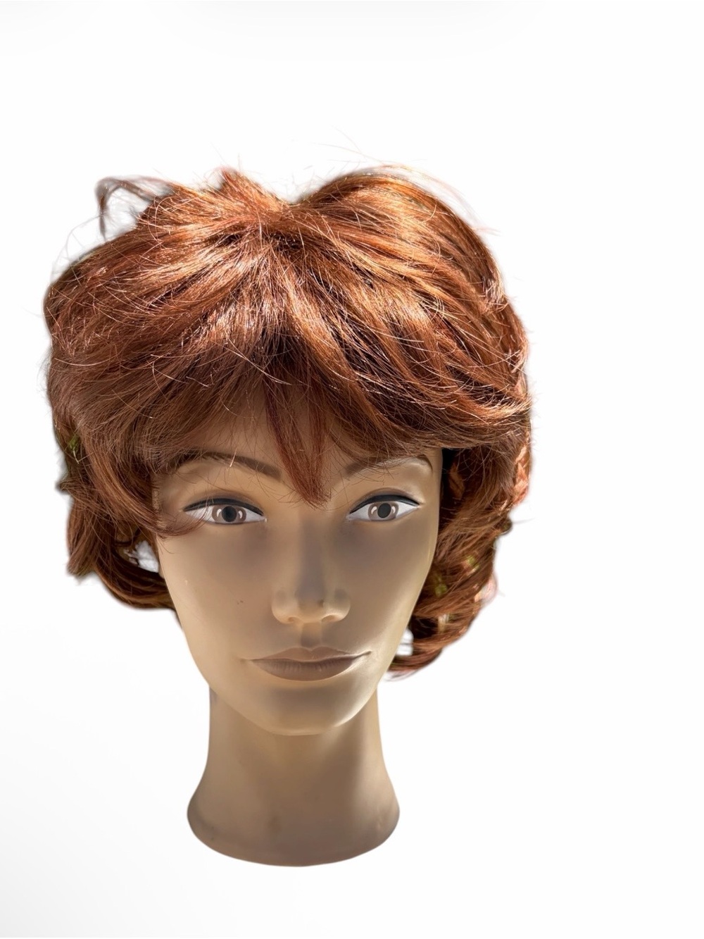 Lord & Guff alburn red brown short curly synthetic wig